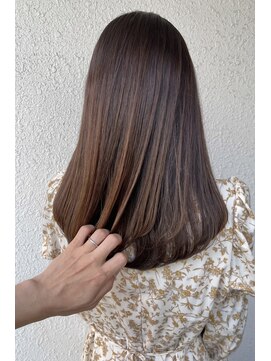 ロンドネートゥル 新潟(Lond naitre) 【高橋ヒロシ】髪質改善縮毛矯正セミロング ペールベージュ