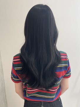 ヨーク(YOKE) 【 YOKE 】ロングレイヤーゆるふわブルーグレージュ艶髪