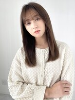トゥルーズ 梅田店(TLUUS) TLUUS前髪パーマグレーベージュレイヤーロングアッシュカラー