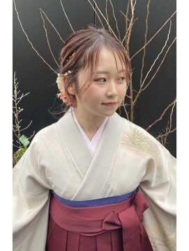 ソノ(sono) 袴ヘア 袴ヘアメイク アップ 水引 金箔 振袖