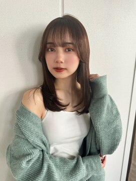 ファルベ(Farbe) イメチェン/ホワイトブロンド/外ハネボブ/美髪/ワイドバンク