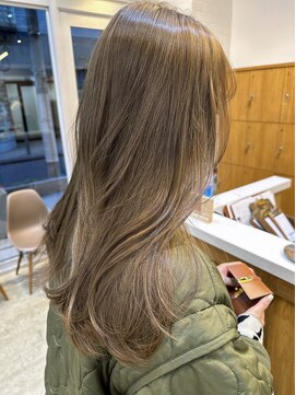 ノットバイベル 大宮(knot by belle) オリーブベージュ＊ナチュラルブリーチカラー