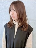小顔見せ叶う、顔周りレイヤー×韓国風ミディアム
