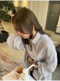 マロンブラウン透け感カラー透明感顔周りカット◎杉本