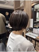 白髪染めハイライトミセスショート