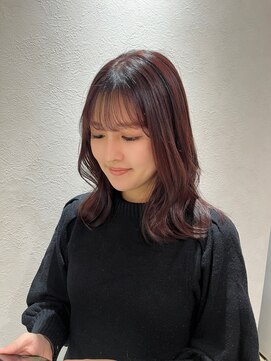 ニカ ボーテ(Nika beaute) ミディアムヘア×カシスブラウン