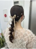 long &nbsp;hair arrange