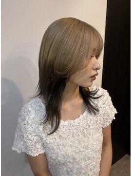 ラピス 横浜(Lapis) ルーツカラー顔周りザクザクレイヤーカット