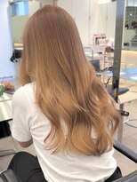 サンクマーケット 渋谷(cinq MARKET)&nbsp;渋谷ブリーチカラーハイトーンカラーオレンジブラウン30代40代