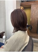 木村法子【切りっぱなし外ハネくびれボブ×ピンクベージュ】