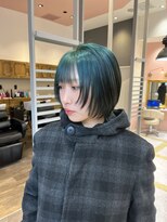 リー 梅田(Lee)&nbsp;Minato/ルーツカラー/シャギーショートカット/ブリーチカラー