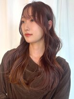 ヘアメイク ミチ 富田店(HAIRMAKE MICHI)&nbsp;フェミニン ゆるふわウェーブ ショコラベージュ 透明感カラー