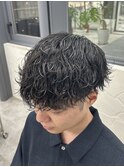 波巻きパーマスパイラルパーマシャドウパーマ