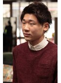 アップバングサイドツーブロックスタイル