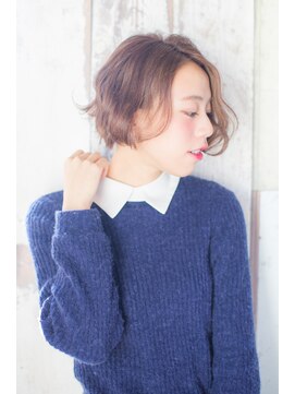 インデックスヘアー 亀戸店 アシンメトリーゆるふわウェーブサイドアッシュ