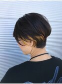 ハンサムショート×イエローインナーカラー
