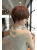 30代40代大人可愛い前下がりショートボブ/前髪/イルミナカラー