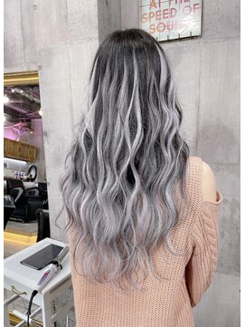 ミラク 町田(MIRAC) 【MIRAC町田店河原崎】バレイヤージュ風シルバーグラデーション