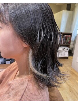 ヘアサロン アティリー(Hair Salon Attirer) 西梅田/ボブ/グレーベージュ/白髪ぼかし【Attirer飯田裕之】