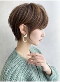 大人可愛い20代30代40代50代小顔ショートボブ丸みショートくびれ