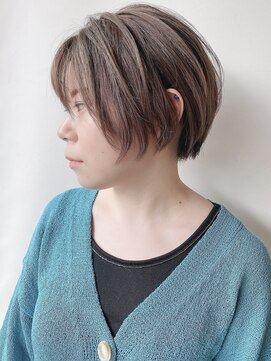 モリオフロムロンドン 原宿本店(morio from London) 【morio原宿】ハイライトカラー　ショート　ミルクティーカラー