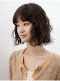 ふんわりパーマ×透明感アッシュブラウン