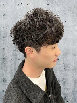 オー(Eau) メンズショート×くせ毛風パーマ