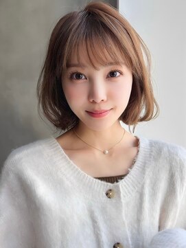 ナイロン 新潟店(NYLON.) 〈NYLON.〉ゆるふわボブ×ラテベージュ