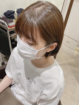 コーエン(cowen) マッシュボブ似合わせカットひし形ピンクベージュ大人ショート