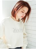 《Agu hair》透明感★オレンジピンクボブ