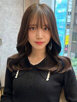 ロンド ルージュ 銀座店(Lond rouge) ウェーブミディアムメルティカラー×レイヤーカット韓国 銀座