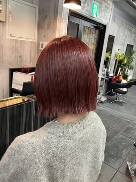 シャンプーボーイ 佐賀(SHAMPOO BOY) ハイトーンボブ【ハイトーン/レッドブラウン/イルミナ】