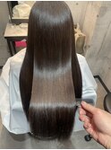 ロングヘアーフォギーベージュ髪質改善 赤坂見附