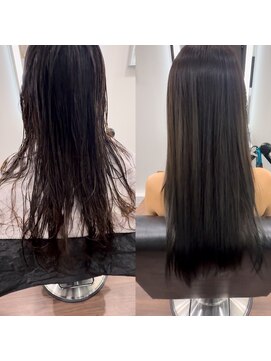 エムアンドスマート 大阪店(M&SMART) 暗髪ストレート