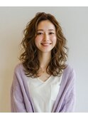 ミディアムレイヤー×ゆるふわパーマ