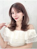 大人ガーリー 似合わせカット ミディアムレイヤーカット 韓国