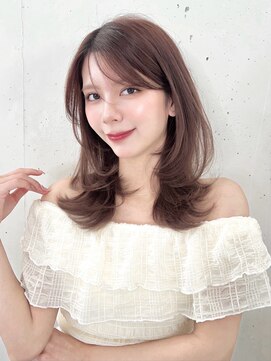 ビーチ(BEACH) 大人ガーリー 似合わせカット ミディアムレイヤーカット 韓国