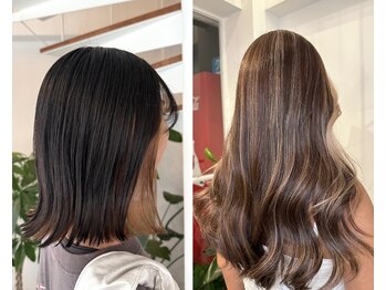 ピークスヘア(peaks hair)の写真/『インナーカラーや白髪ぼかしハイライト』お客様のライフスタイルに合わせたデザインカラーをご提案◎