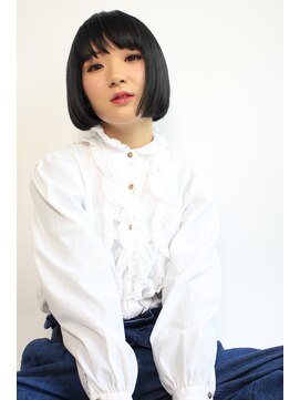 ルークス 中央林間(LOOOKS) 前髪チェンジで柔らかい印象に!黒髪のボブスタイル