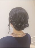 neolive ginza 編み込みヘアセット