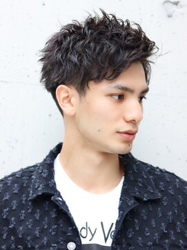 ネイビー(NAVY) 短くてもパーマで決めるUPバングラフショート☆スリークショート