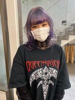 レコ 渋谷(LECO)&nbsp;ラベンダーwith毛先パープルのデザインウルフ