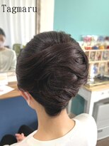 タグマル&nbsp;お着物スタイル☆オシャレな夜会巻き☆