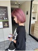 ピンクカラー/ボブ/ピンクラベンダー