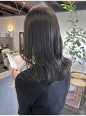 グレーベージュアッシュラベンダー韓国風透明感酸性ストレート