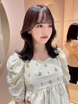 グロー 大宮(GLROW) くびれヘア　韓国　ブルーブラック　顔まわりカット　大宮