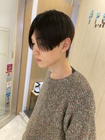 メンズ前下がりマッシュ