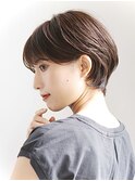 前下がりショート・ボブ/絶壁解消/前髪あり/30代/40代/50代