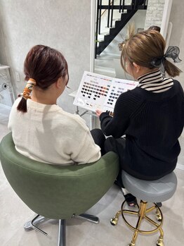 アーモンド 米子店(Au monde)の写真/【女性スタイリスト在籍☆】女性同士だからこその空気感◎なかなか伝えづらい髪のお悩みも相談しやすい♪