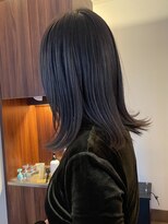 ★外ハネ切りっぱなしボブ/顔周りカット/ワイドバング/銀座/30代